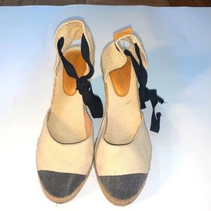 Mint& rose lace up espadrilles